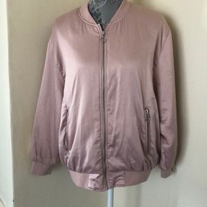 Zara satin oversized bomber jacket